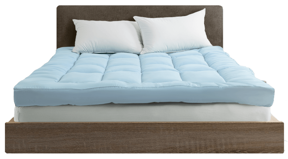 แผ่นรองนอน 3.5 ฟุต ibed รุ่นเอ็กซ์ตร้า (ลายตาราง) หนา 5 นิ้ว Milky Blue